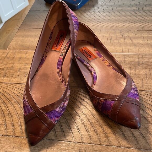 Missoni Made in Italy Chevron Ballet Flats Classic Comfort! - Picture 3 of 9